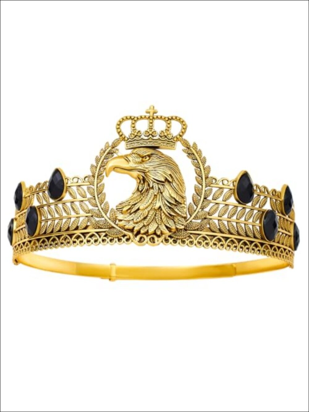 Royal King Crown for Men Medieval Cosplay Halloween Costume Hair Accessory